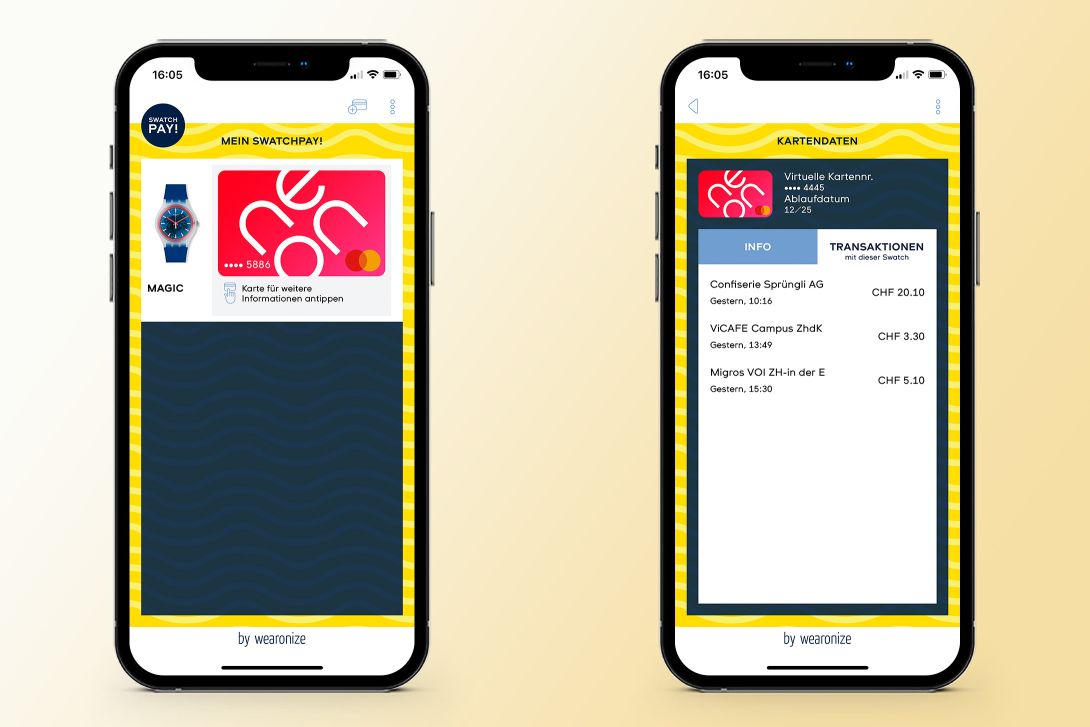 In der SwatchPAY! App sind die mit der Uhr getätigten Zahlunen sichtbar