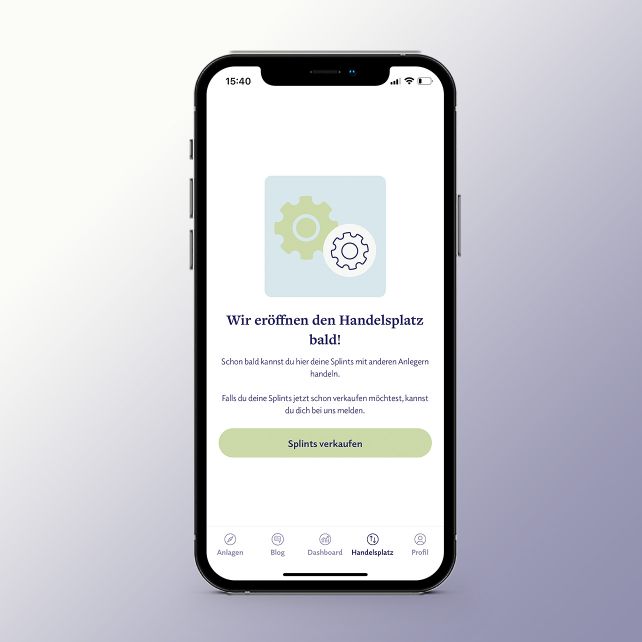 Die Ankündigung für den Handelsplatz ist schon mal online